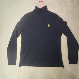 Vintage Polo Ralph Lauren Crest Turtle Neck Navy Shirt Size M Medium